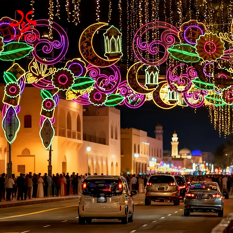 3D Ramadan Mosque LED Motif Light – Outdoor Decorative Islamic Lighting | HOYECHI