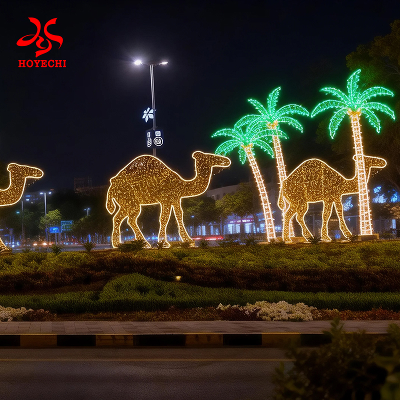 The 3D Ramadan Mosque LED Motif Light reflects traditional Islamic architecture combined with modern LED lighting technology.