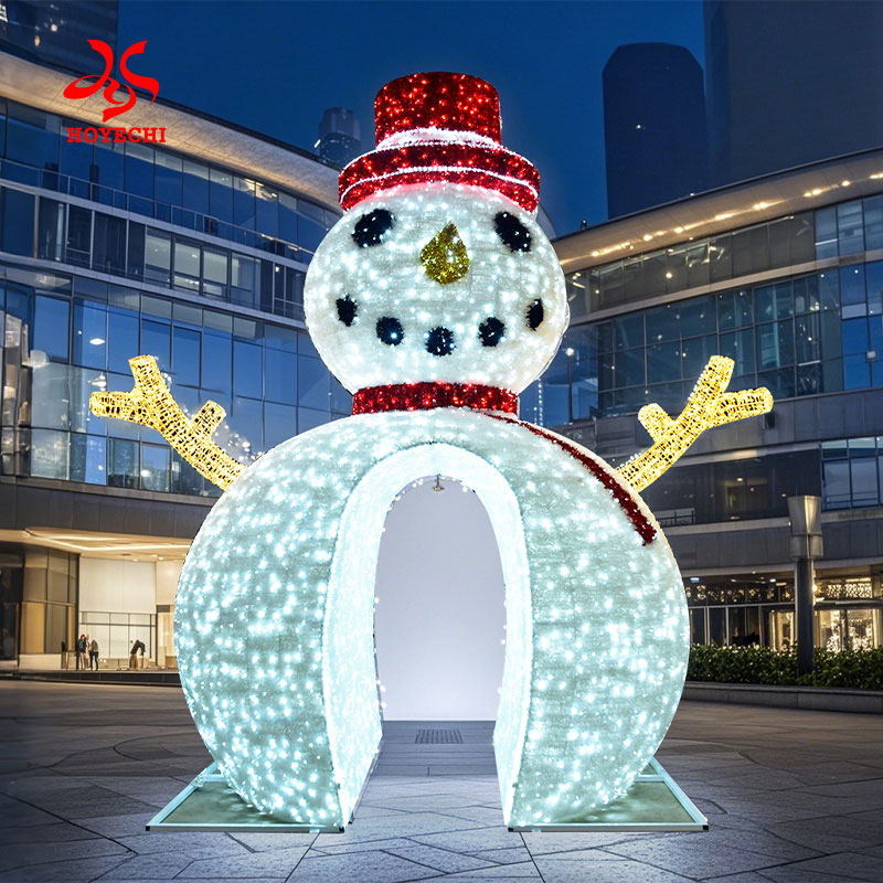 HOYECHI 3D standing snowman motif light outdoor LED Christmas decoration