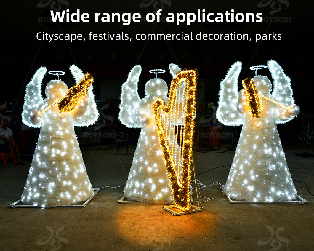 Outdoor 3D Christmas Angel Motif Lights - hyclight.com