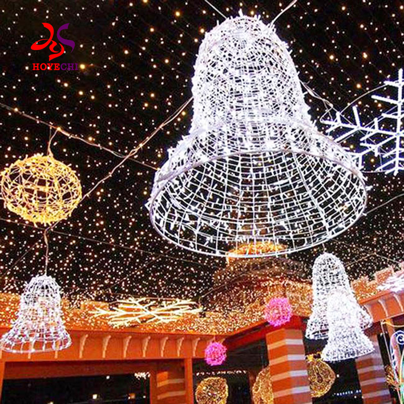 Outdoor bell motif lights for city decoration