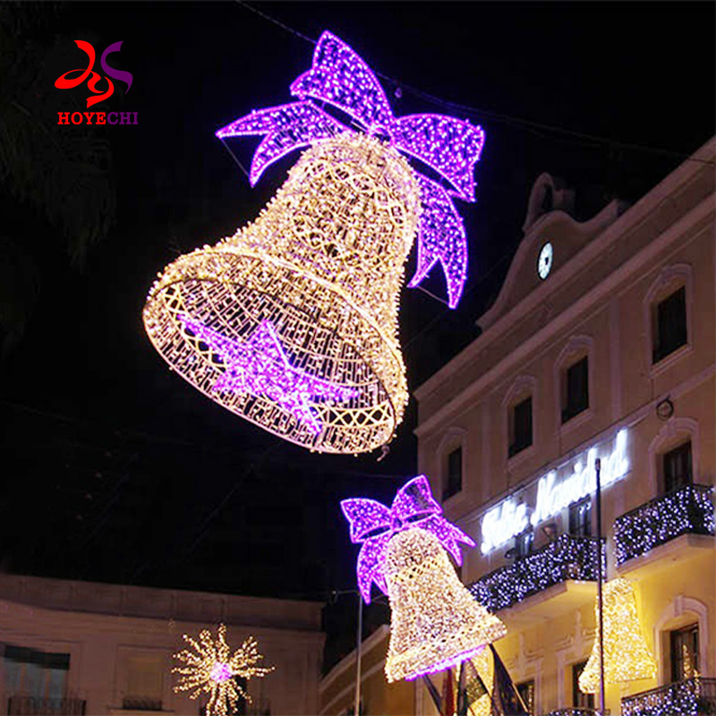 Outdoor bell motif lights for holiday decoration