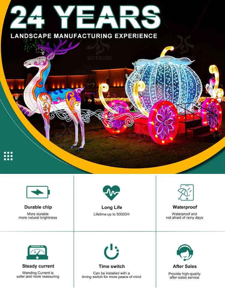 3D reindeer lantern Christmas commercial decoration