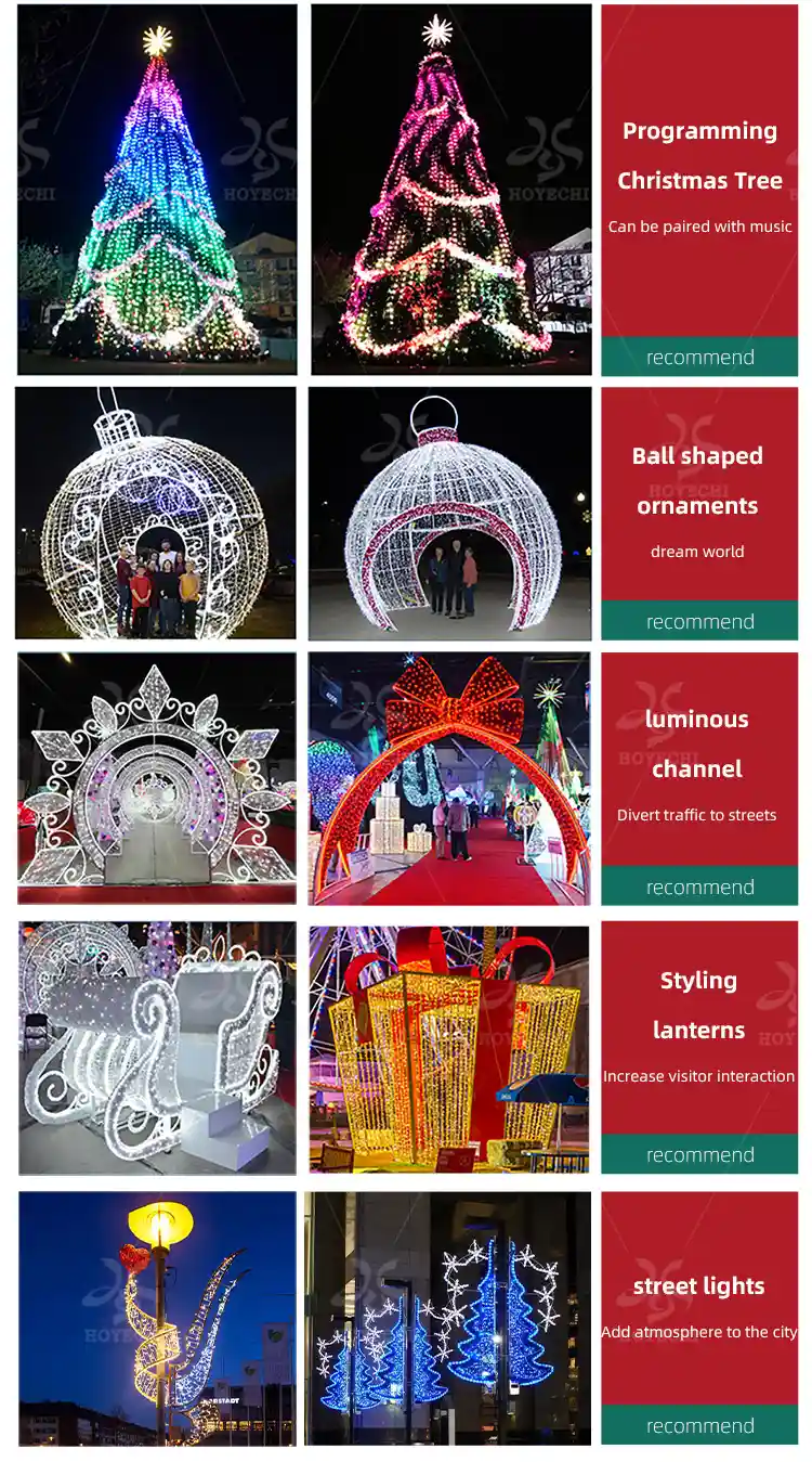 LED pole mounted motif lights for outdoor street lighting