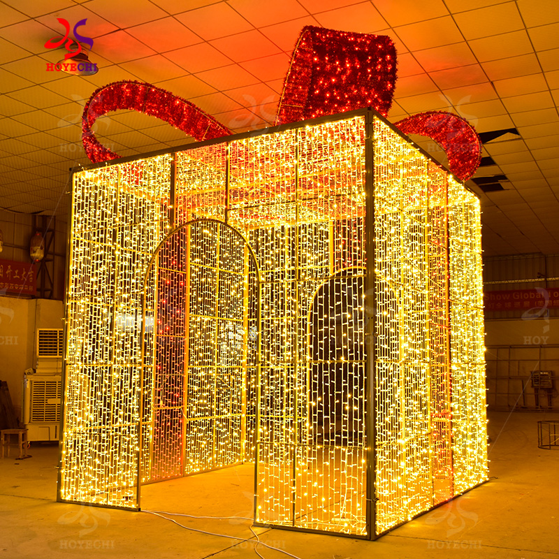 Outdoor LED gift box Christmas decoration lights
