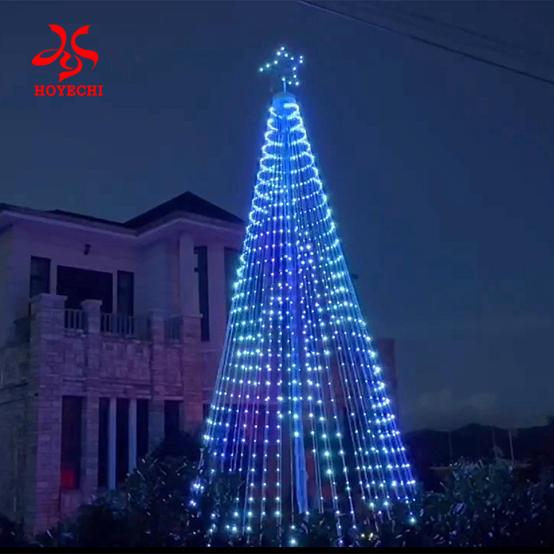 RGB pixel Christmas tree with programmable lighting patterns