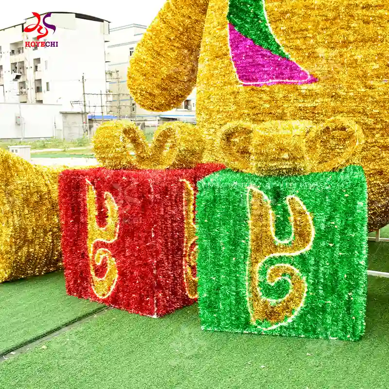 Large teddy bear LED motif lights for outdoor holiday displays