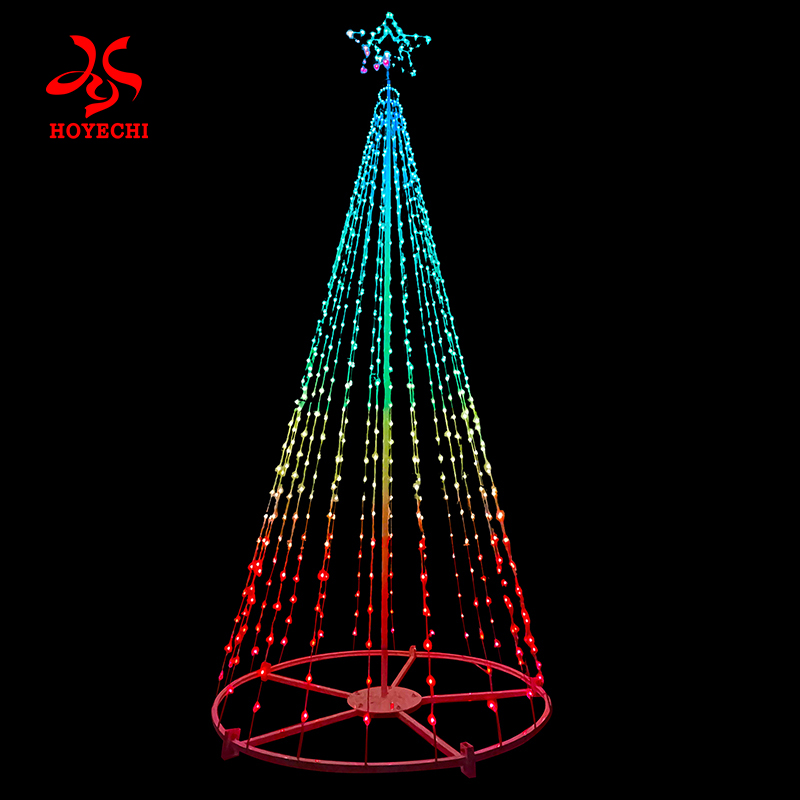 Outdoor RGB pixel LED Christmas tree with full color spectrum