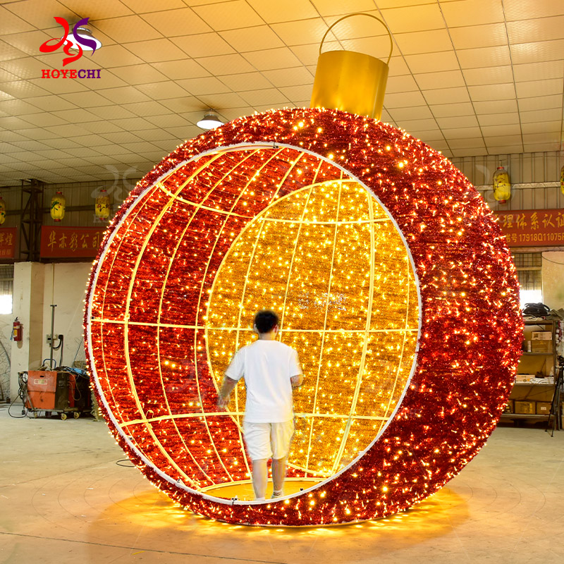 Colorful arch ball ornament motif lights for outdoor festivals