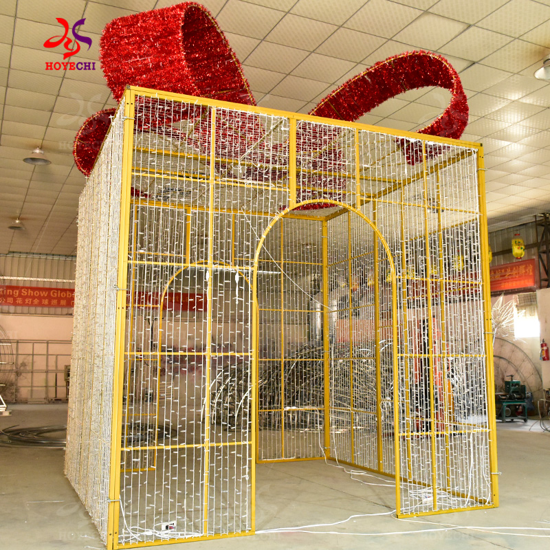 Outdoor Christmas gift box LED motif light