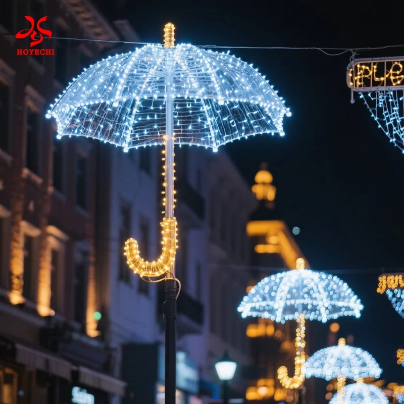 Luces con motivos de paraguas colgantes para exteriores (11)