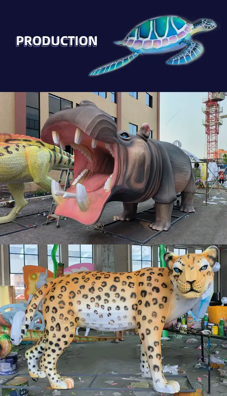 Custom animal lantern decoration lighting park festival scene