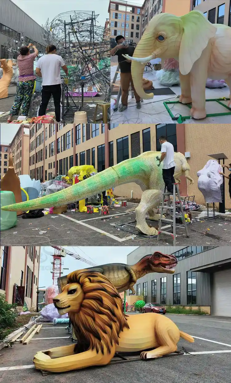 Park Walkway Animal Lantern Decoration