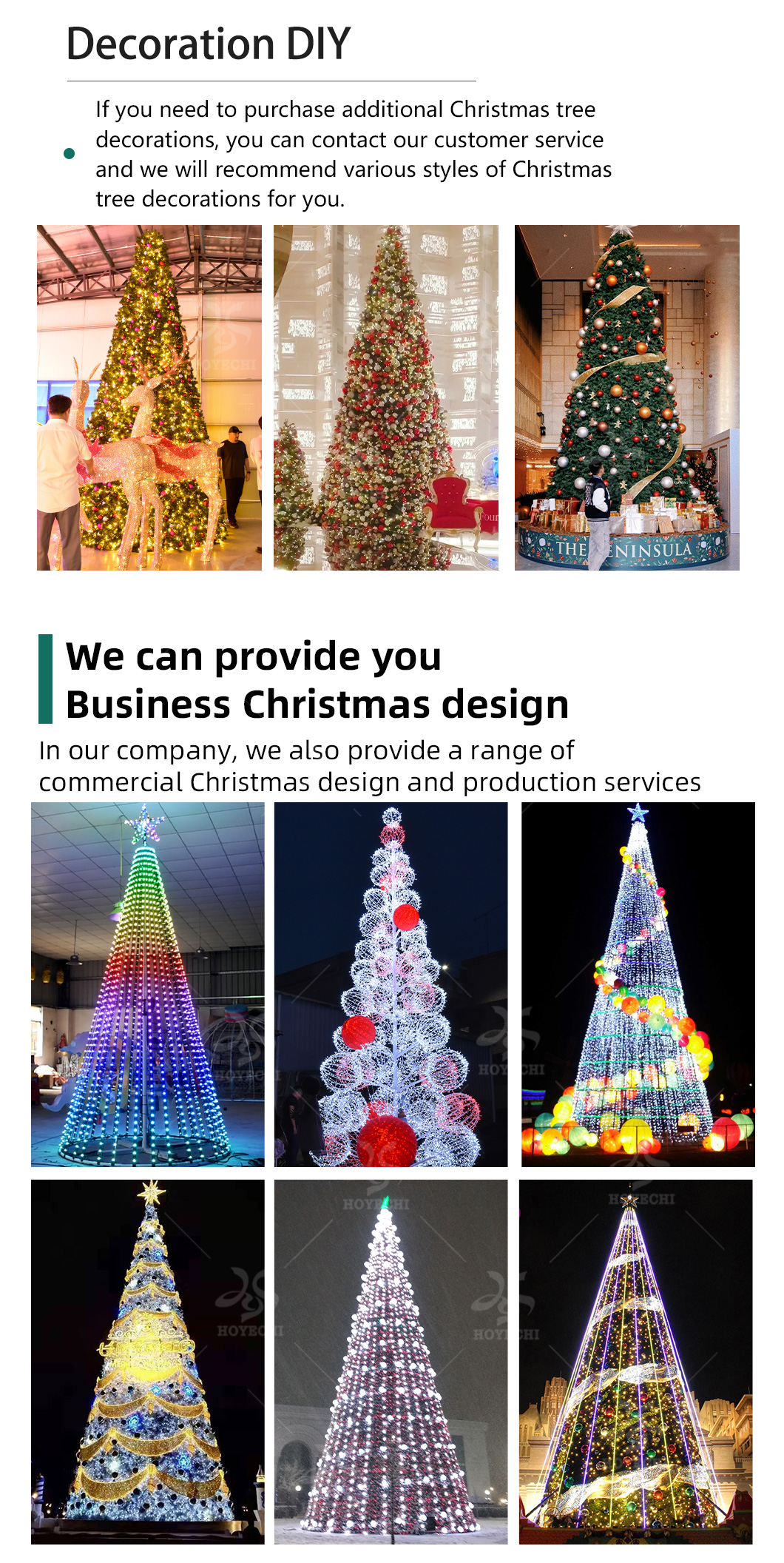 PVC Christmas tree holiday decoration for events