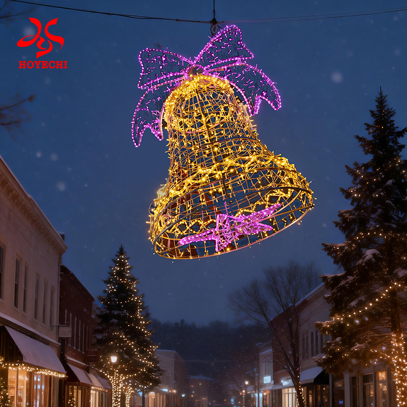 LED bell motif light for street pole holiday decoration