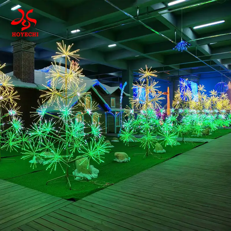 Outdoor RGB Firework Tree with starburst LED branches