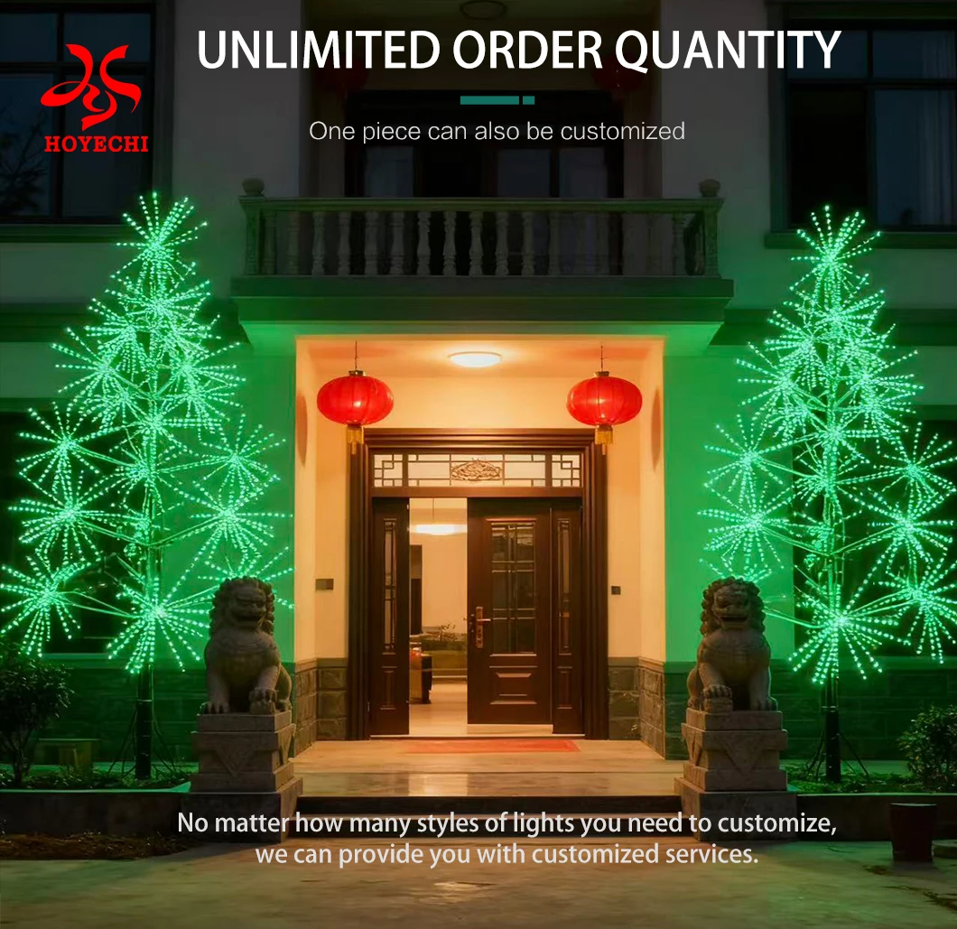 RGB LED Firework Tree with multi-layer starburst branches