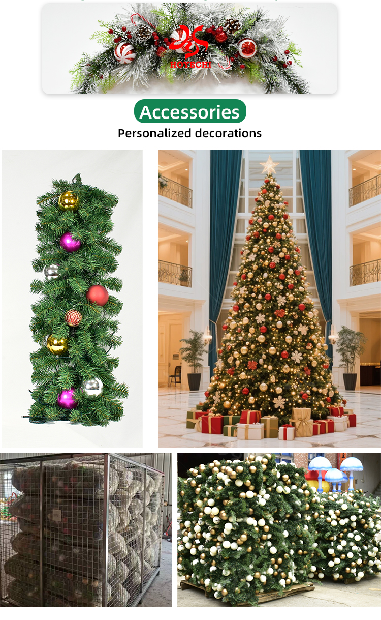 Accesorios comerciales para árboles de Navidad adornos personalizados y decoración modular para centros comerciales hoteles y proyectos navideños