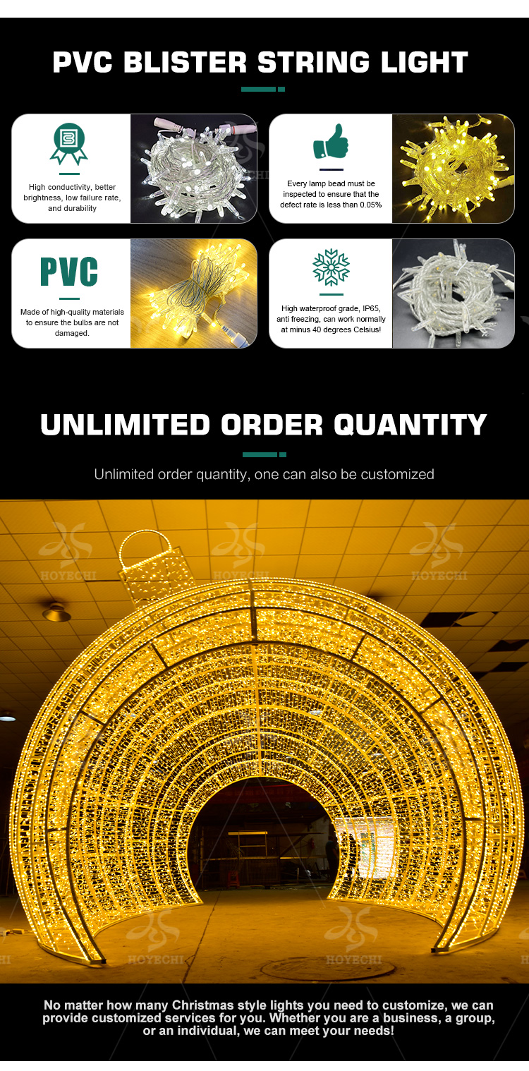 Production details and quality display of custom walk-through spherical arch light for outdoor commercial decoration projects