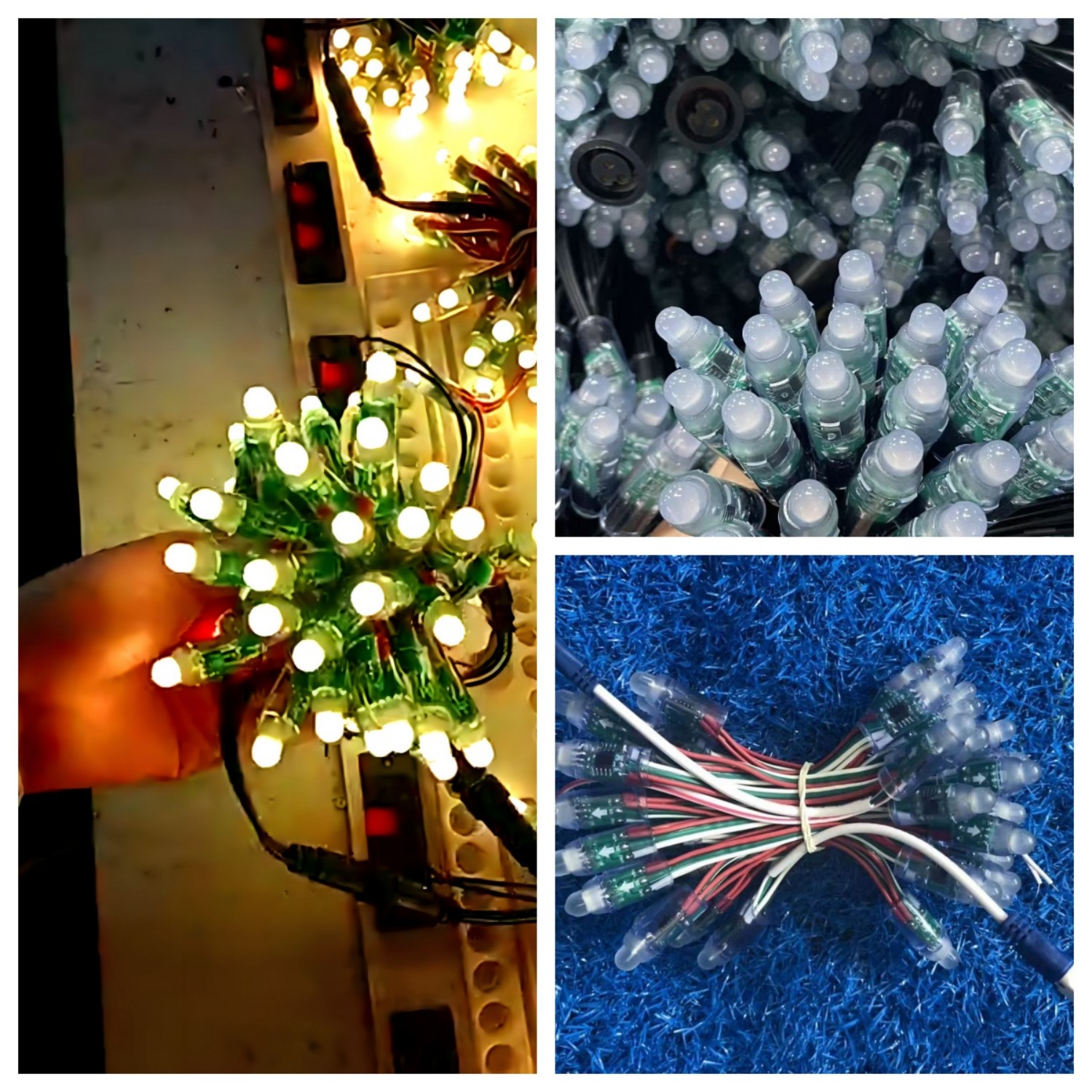 pixel light strings used in a DMX512 programmable giant Christmas tree lighting system