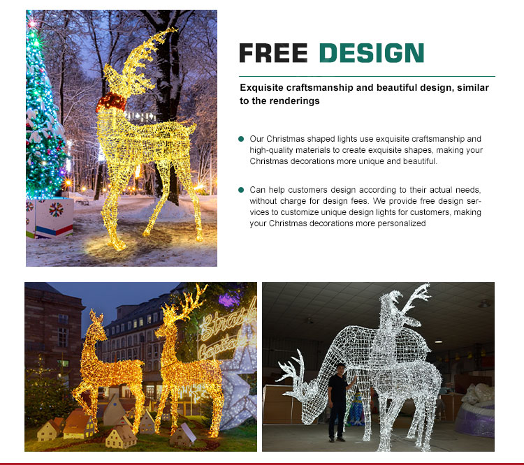 Free design support for custom LED reindeer sculpture projects