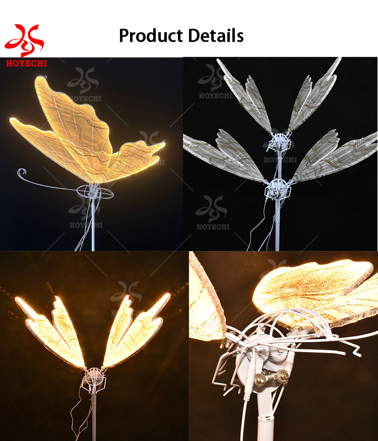 Animated butterfly light product details for custom wedding and event decoration