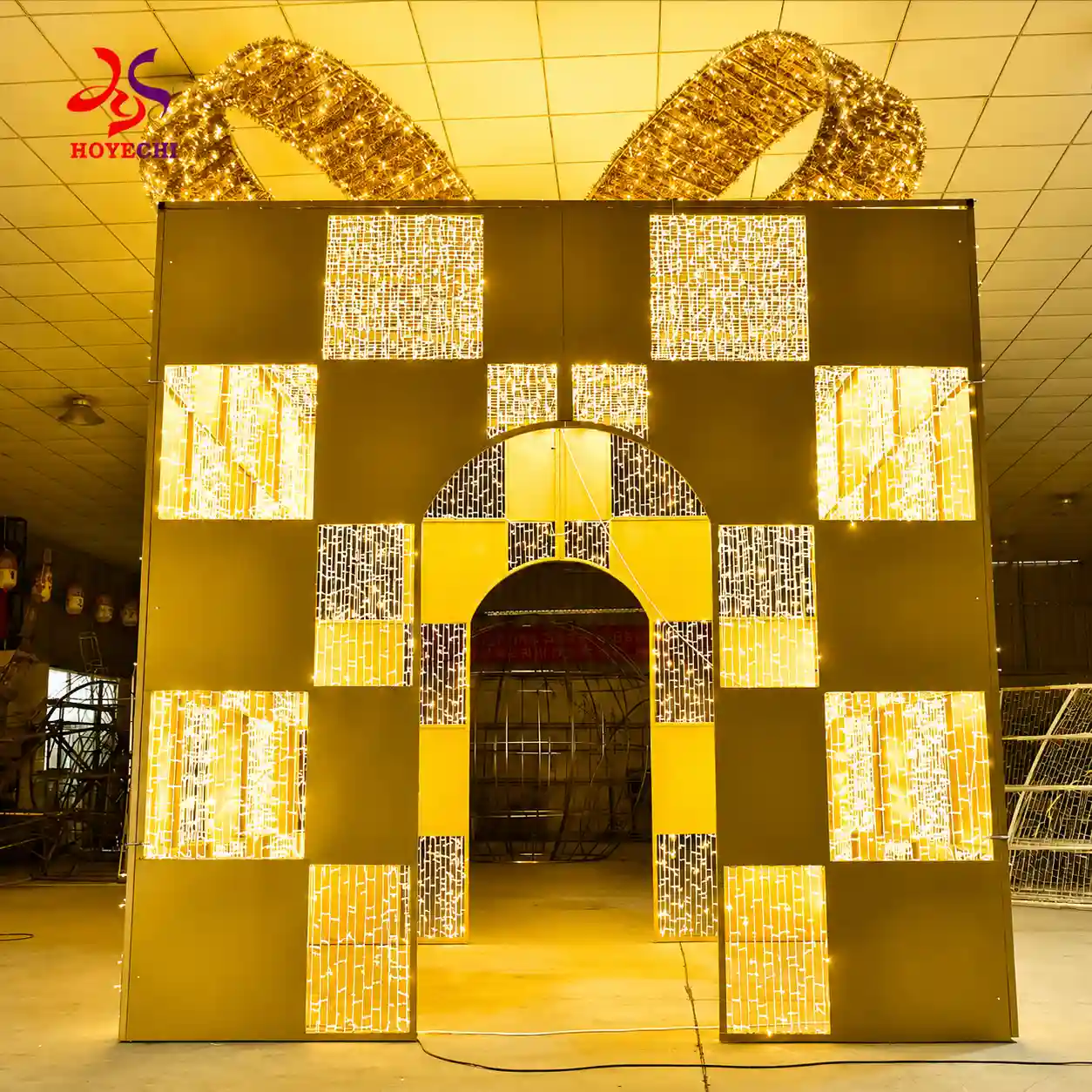 Giant Gift Box Arch Light Display