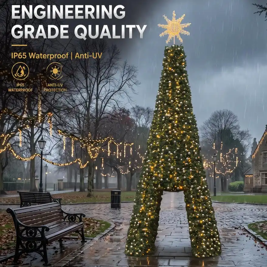 IP65 outdoor commercial walk-through Christmas tree for winter events