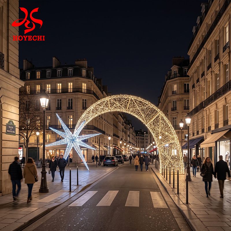 Concept visualisation of a star arch on a commercial street