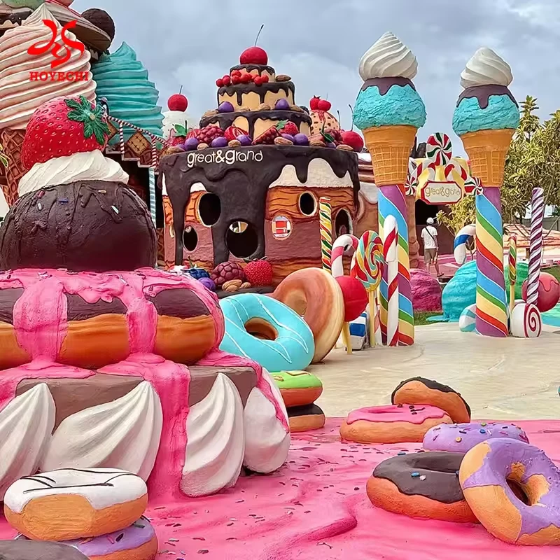 Supplier concept of oversized candy and dessert display sculptures