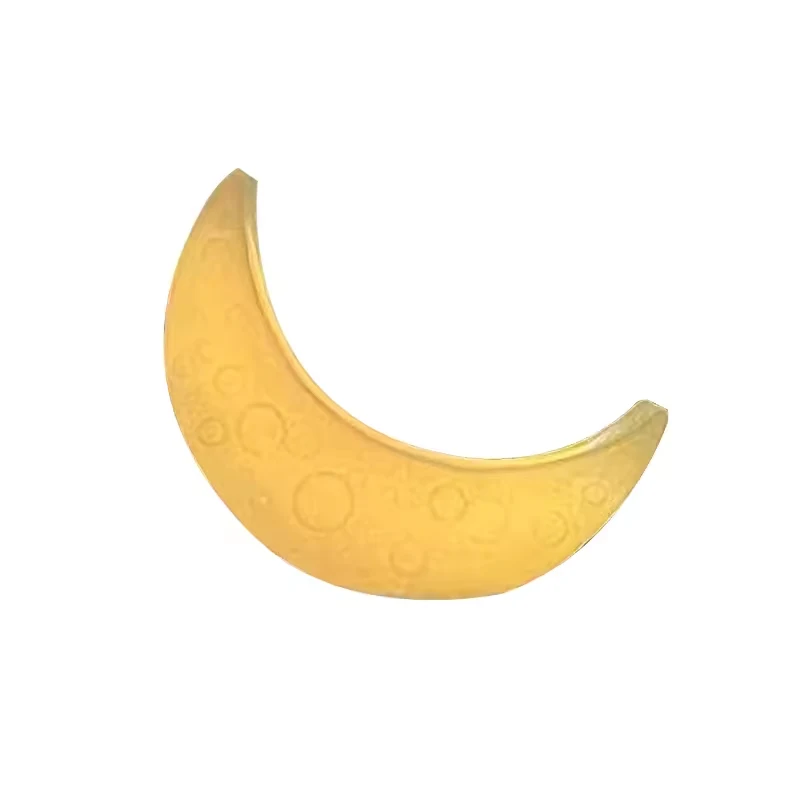 Crescent moon decoration showing the glowing curved form