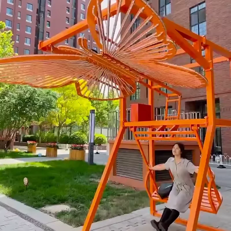 Butterfly swing frame and seat in daylight