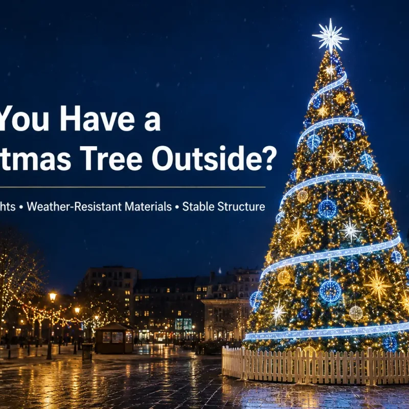 ¿Se puede poner un árbol de Navidad fuera?