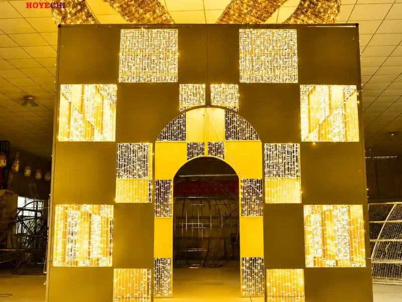 Giant Gift Box Arch Light Display