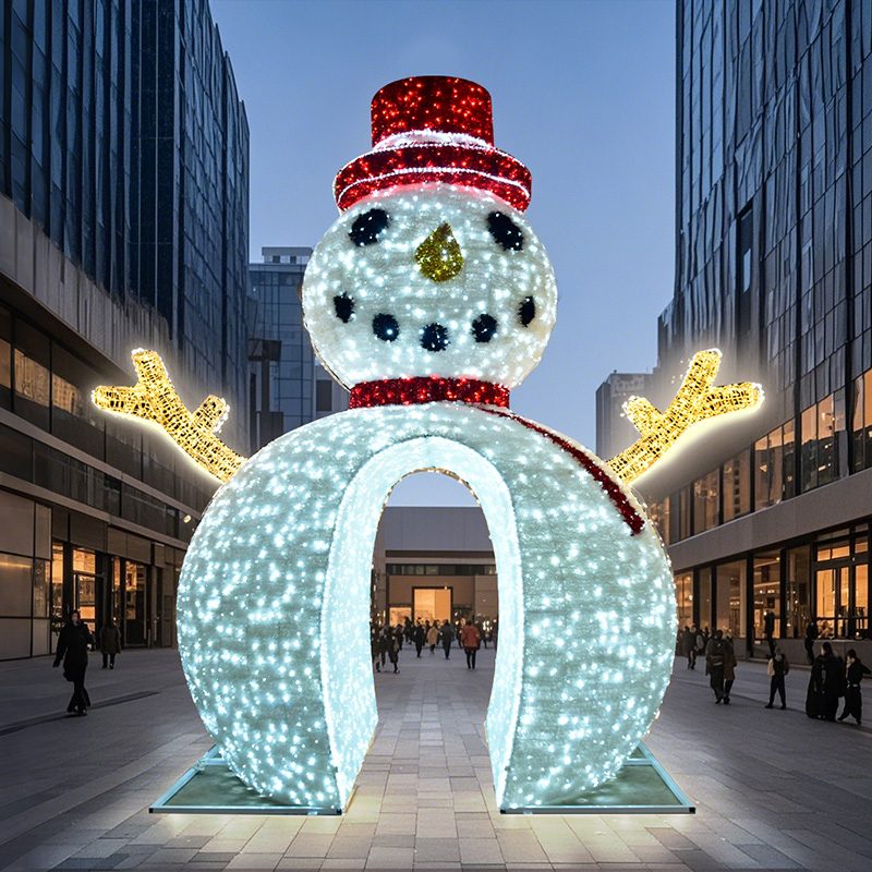 Large Outdoor Christmas Snowman Light (2)