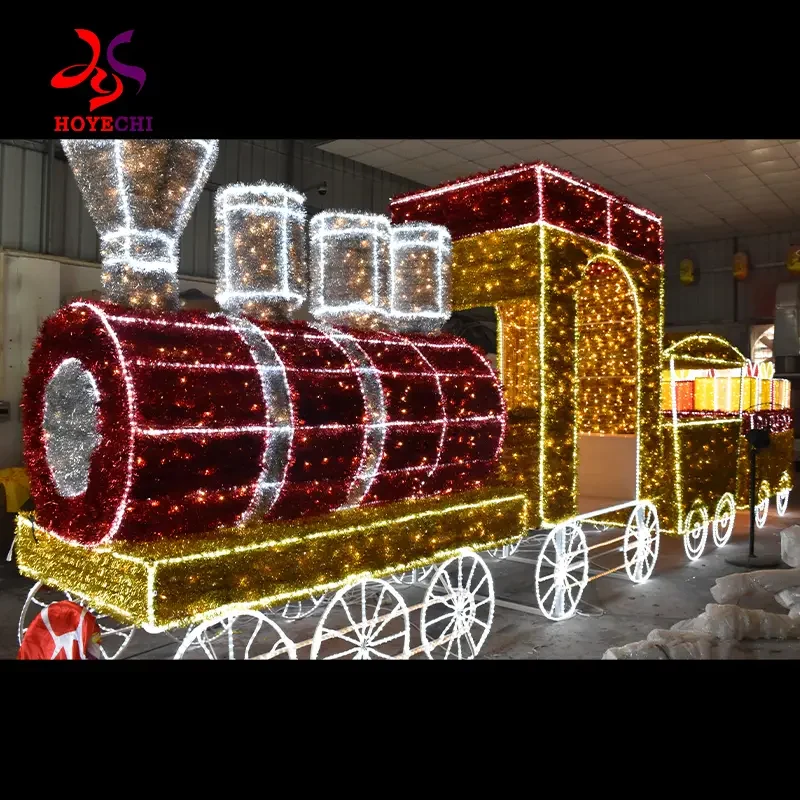 Large Outdoor LED Christmas Train Light